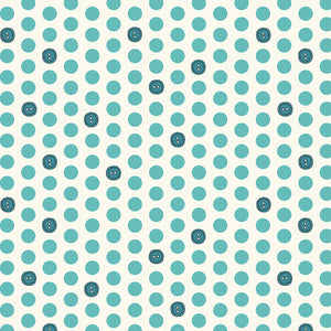 Bubbies Buttons and Blooms-Teal Button Dots